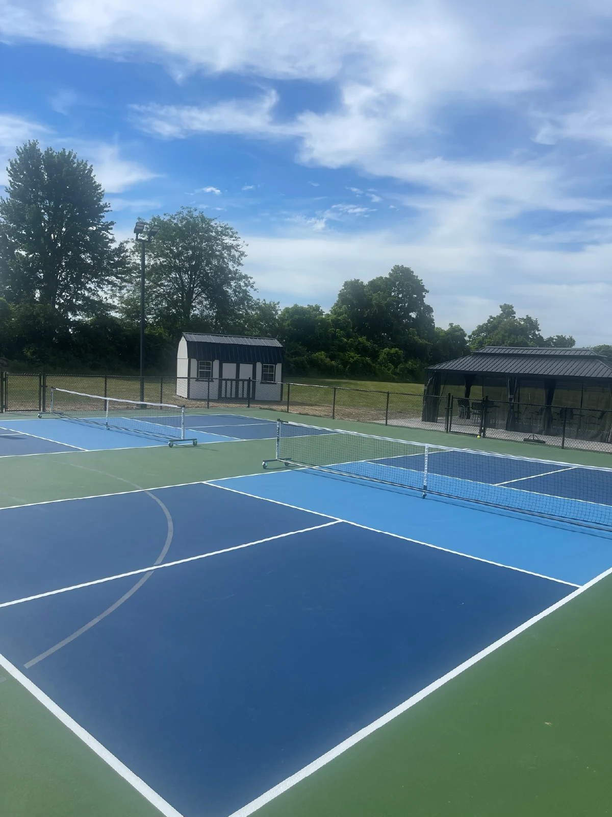 pickleball court done by b&c blacktop